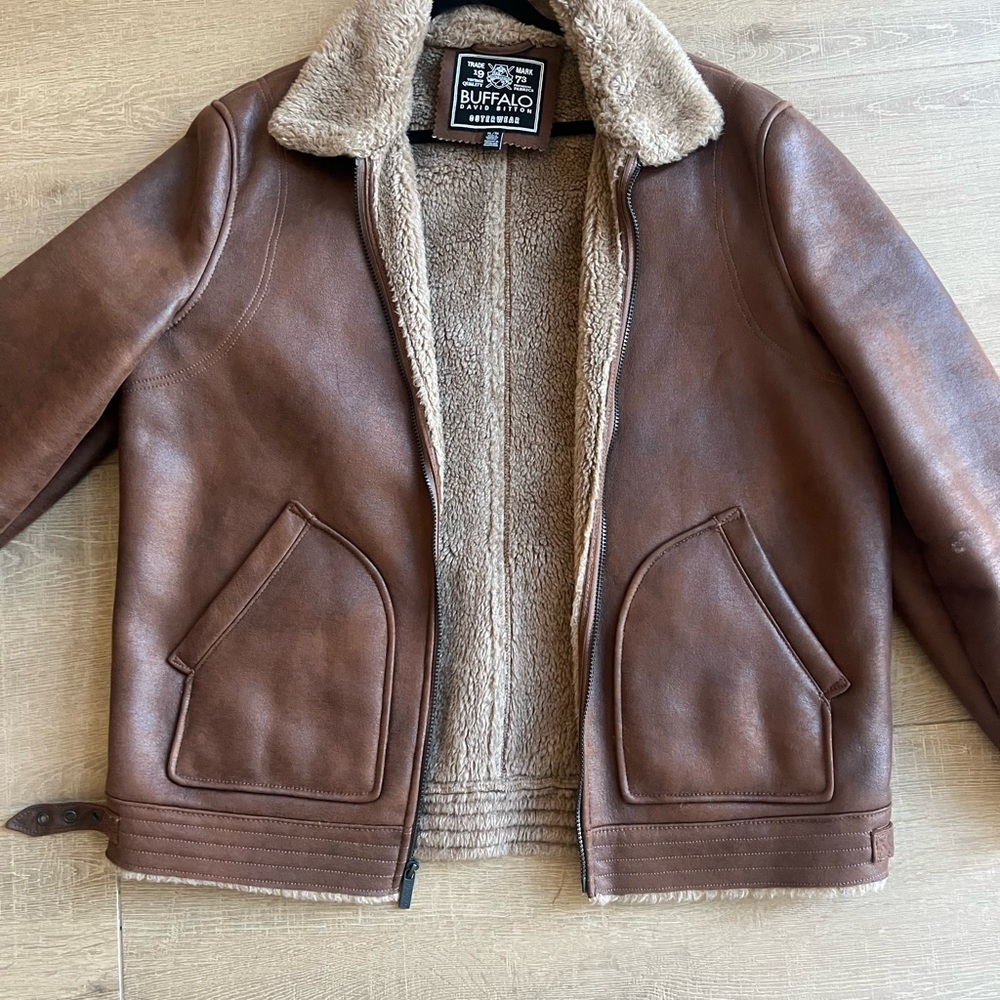Buffalo David Bitton Tan Shearling Jacket
